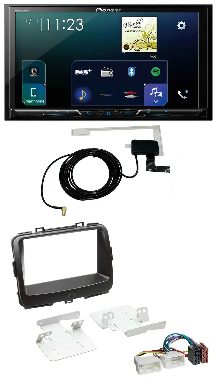 Автомагнитола Pioneer 2 DIN DAB USB MP3 Bluetooth для Kia Carens 4 (RP) с 2013