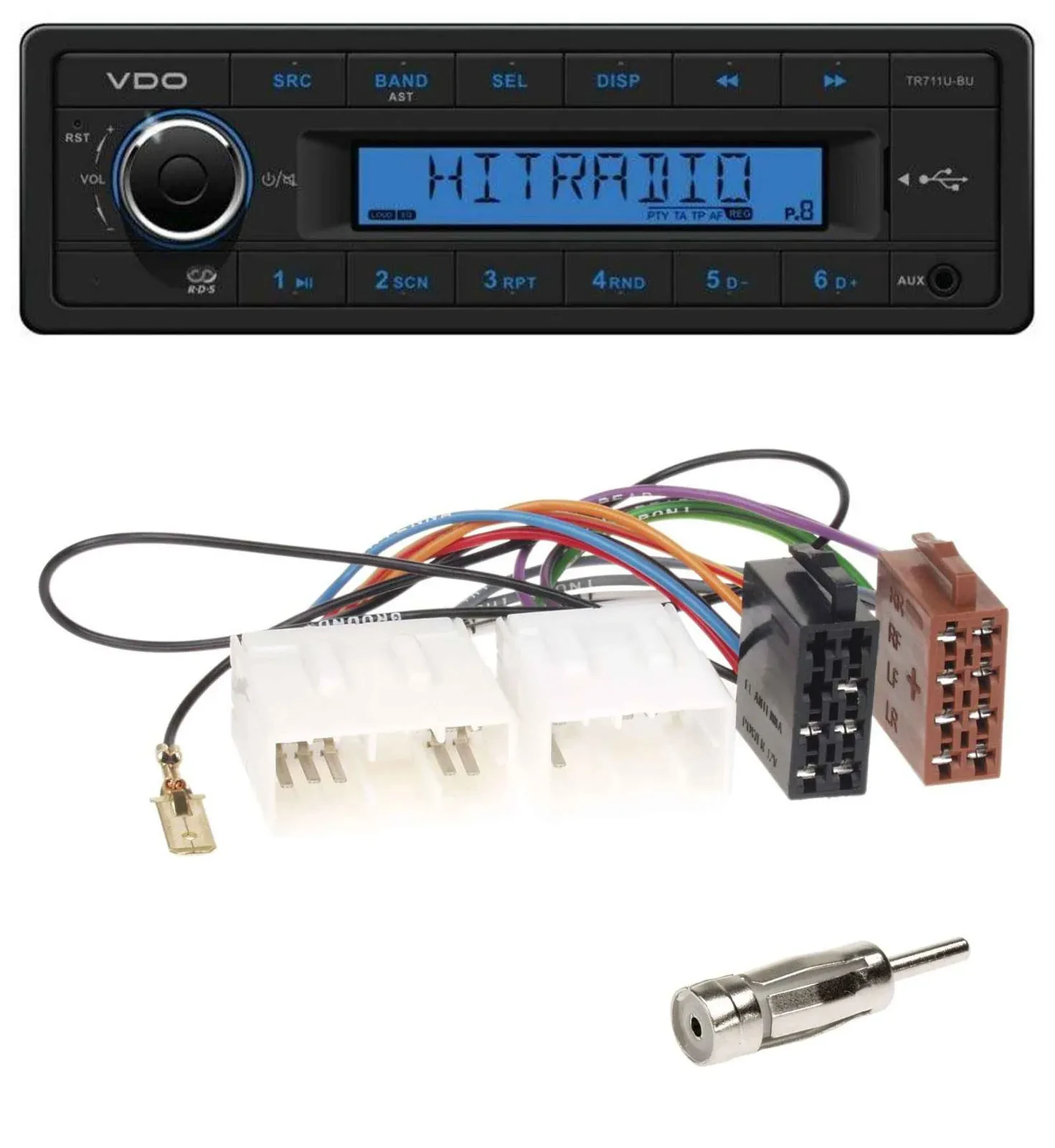 VDO AUX 1DIN MP3 USB Autoradio für Mazda MX-5 (1989-2000)