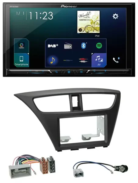 Pioneer MP3 Bluetooth USB 2DIN DAB Autoradio für Honda Civic Hatchback ab 12