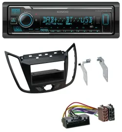 Автомагнитола для Ford C-Max/Kuga Kenwood Bluetooth, DAB, USB, матовый чёрный