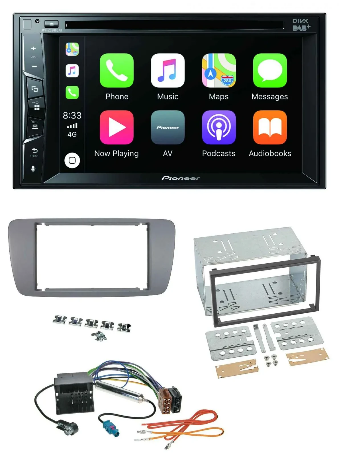 Pioneer MP3 USB DVD Bluetooth DAB 2DIN Autoradio für Seat Ibiza ab 08 conemaragr