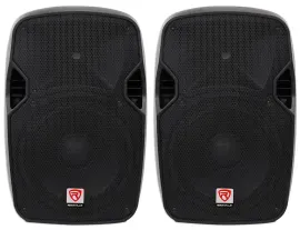 (2) Rockville SPGN124 12" Passive 2400W DJ PA Speakers ABS Lightweight Cabinets