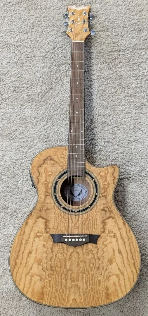 Dean EQA GN Exotica Quilt Ash Acoustic-Electric Guitar in a Gloss Natural Finish