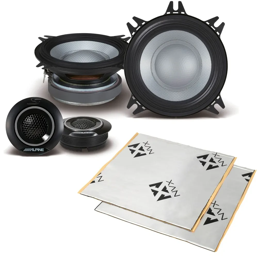 Alpine S2-S40C 90W RMS 4" Component Speaker w/ Sound Damping