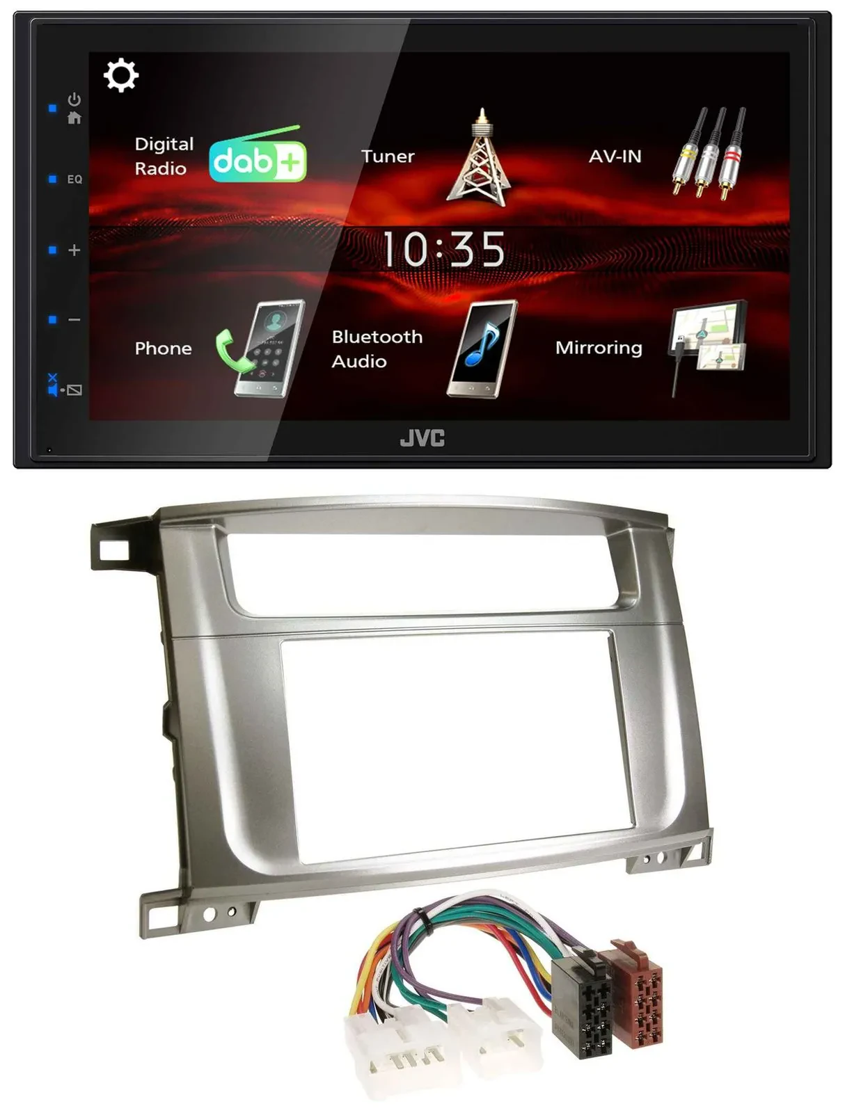 JVC USB Bluetooth MP3 DAB 2DIN Autoradio für Lexus LX-470 (2003-2007)