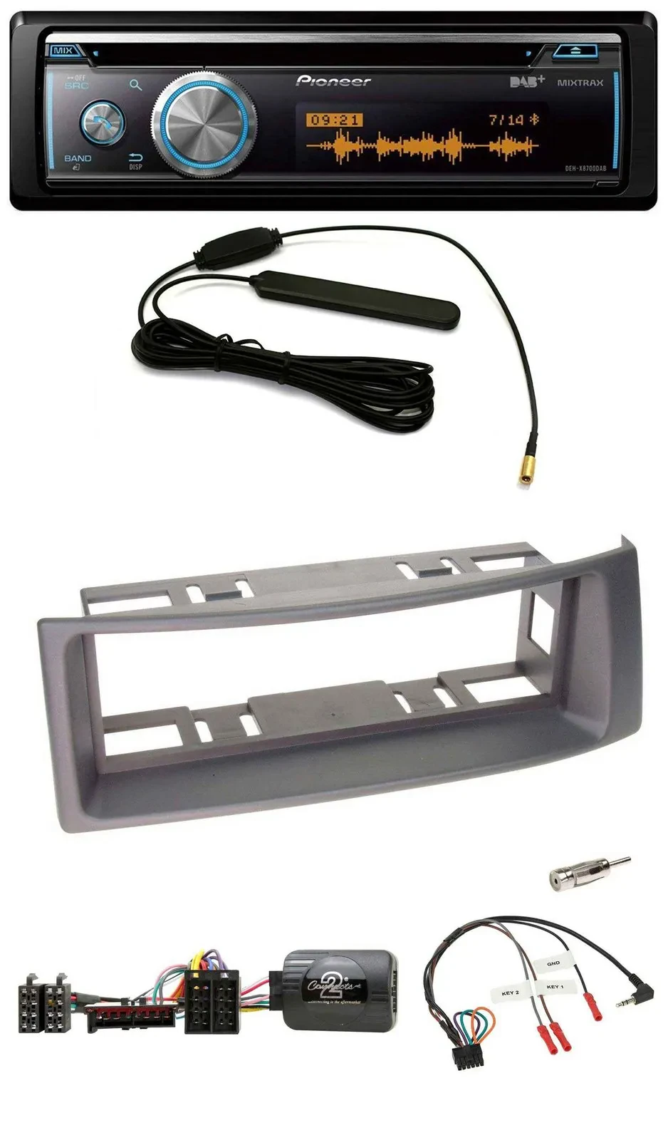 Pioneer CD USB Bluetooth DAB Lenkrad Autoradio für Renault Megane 96-00 Scenic a