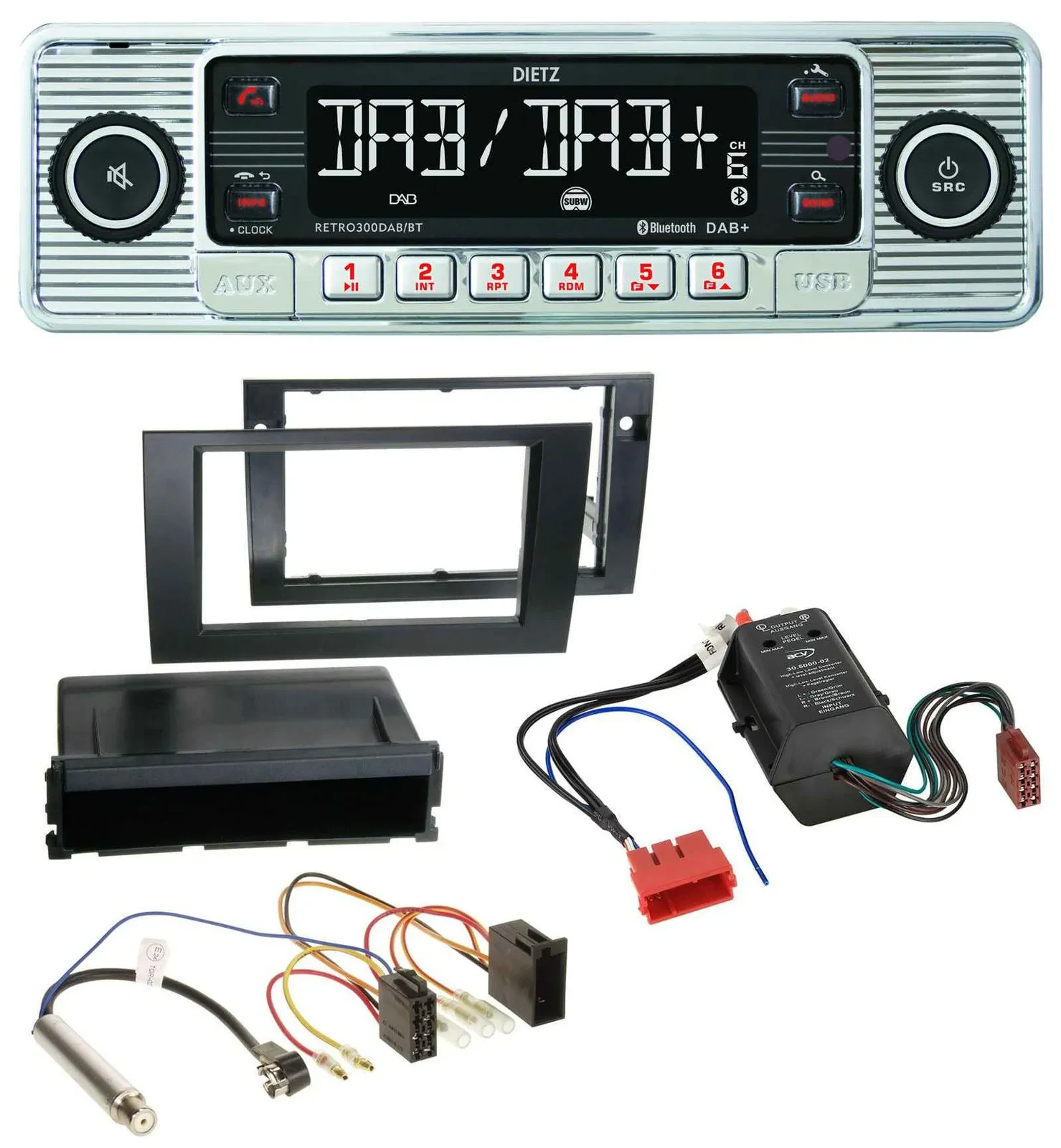 Автомагнитола для Audi A4 B6/B7 (2000–2008) Dietz Bluetooth MP3 DAB USB