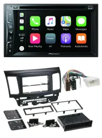 Pioneer MP3 USB DVD Bluetooth DAB 2DIN Autoradio für Mitsubishi EVO Lancer ab 08