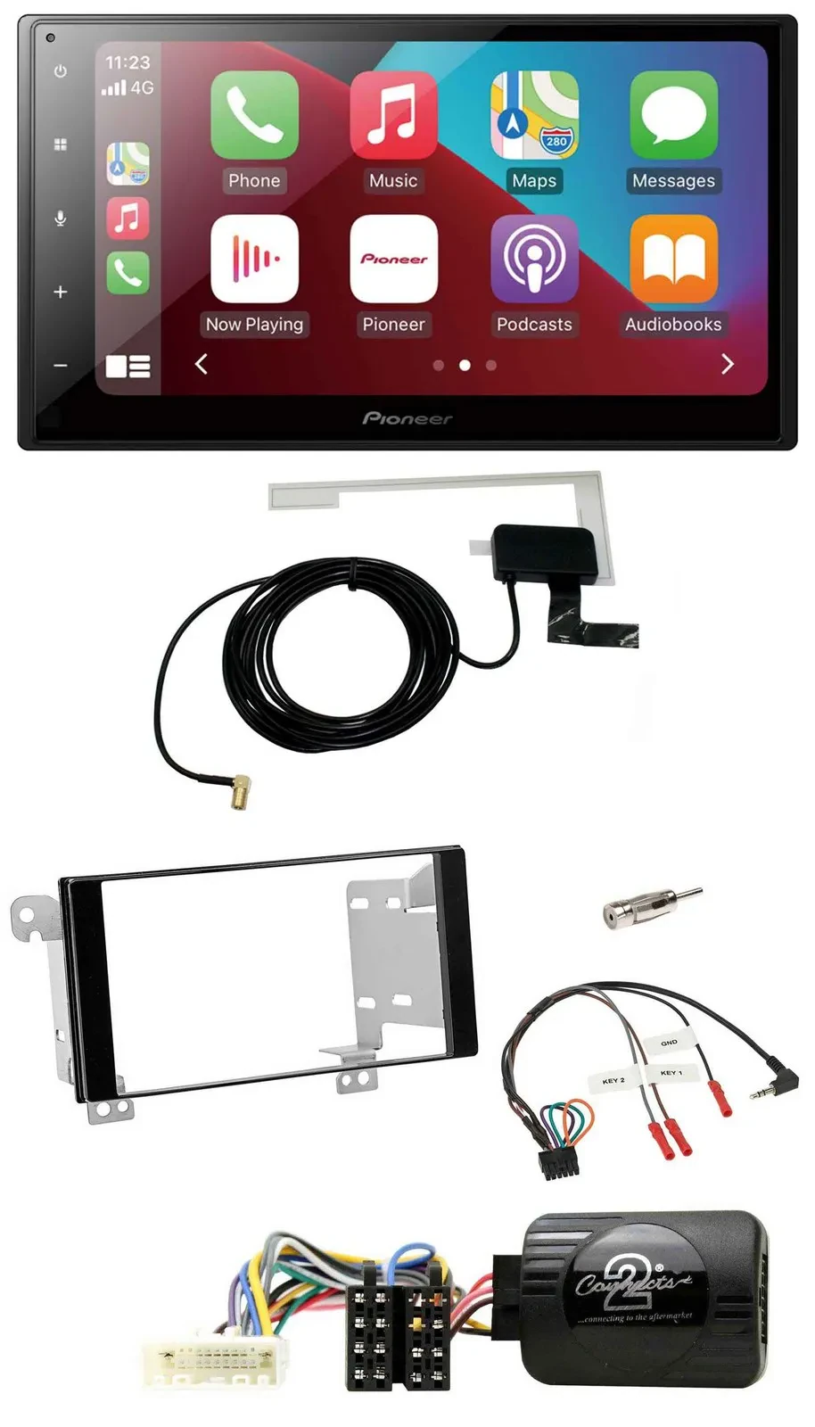 Автомагнитола Pioneer 2 DIN USB, Bluetooth, DAB, совместима с кнопками на руле для Subaru Forester SJ/Impreza