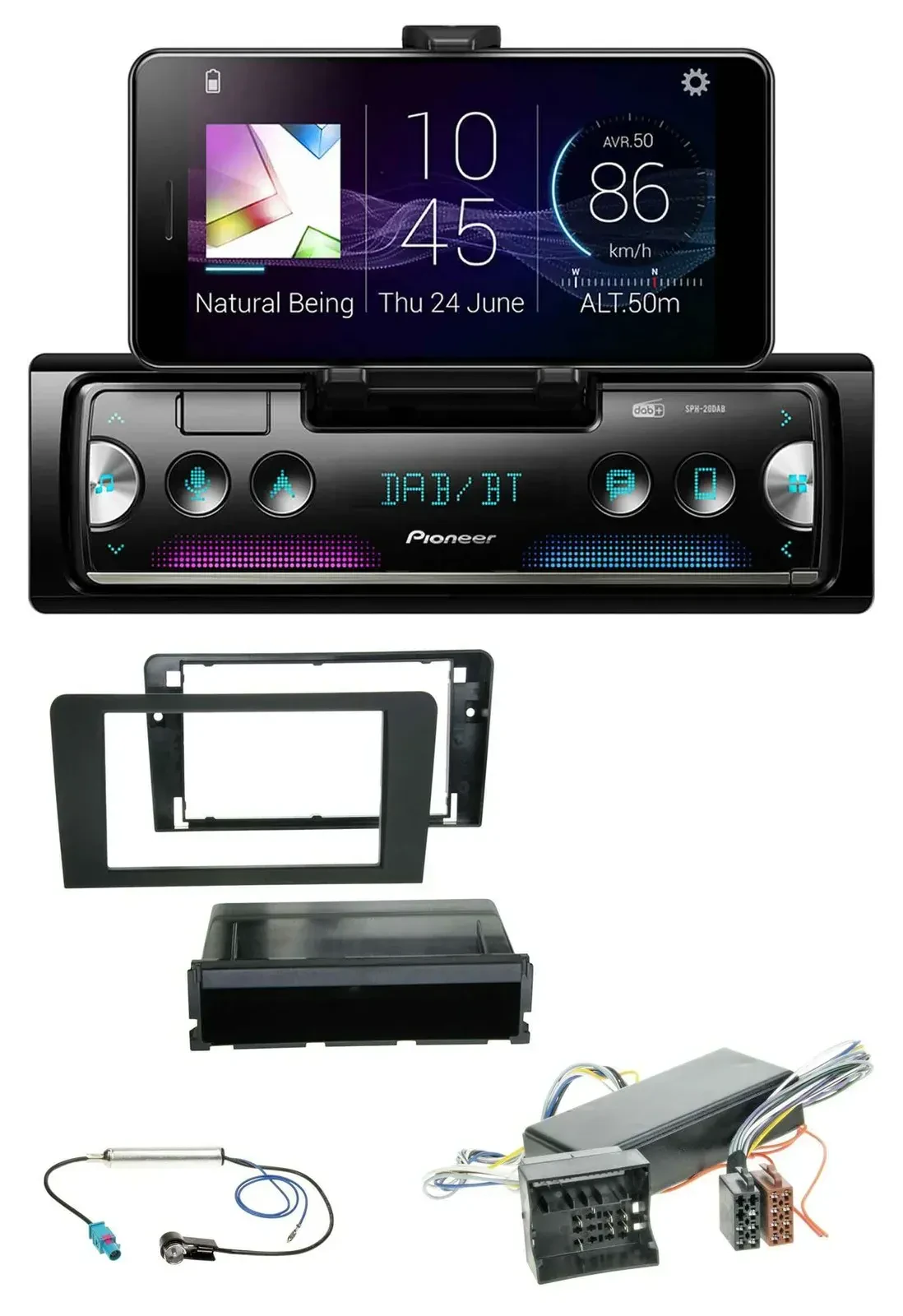 Автомагнитола для Audi A3 (2006–2012) Pioneer USB MP3 Bluetooth DAB