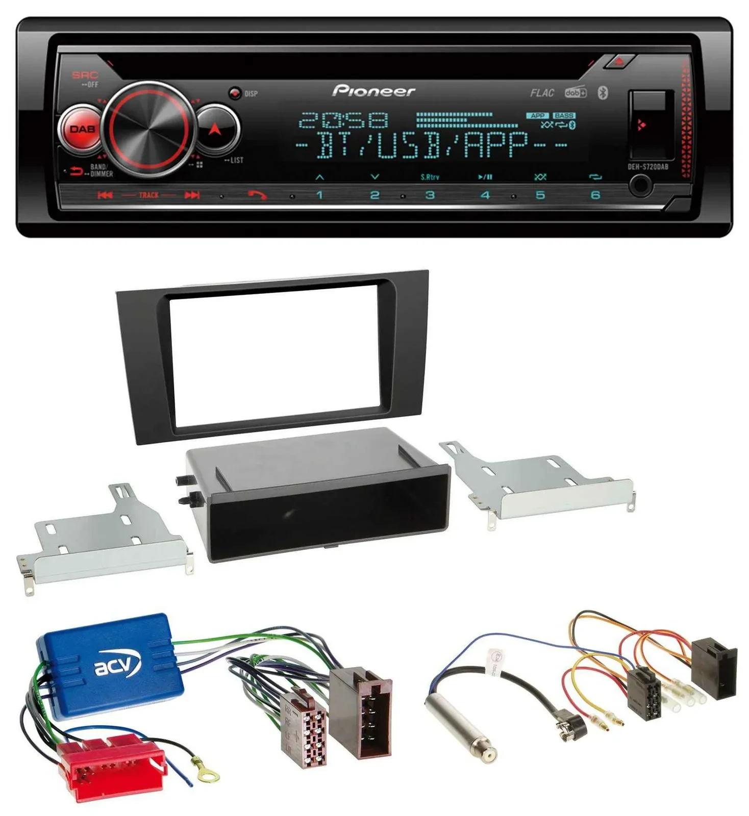 Pioneer MP3 DAB CD Bluetooth USB Autoradio für Audi A4 B5 99-01 Symphony Aktivsy
