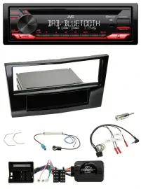 JVC CD DAB USB Bluetooth Lenkrad Autoradio für Opel Astra H Corsa D Zafira B Kla