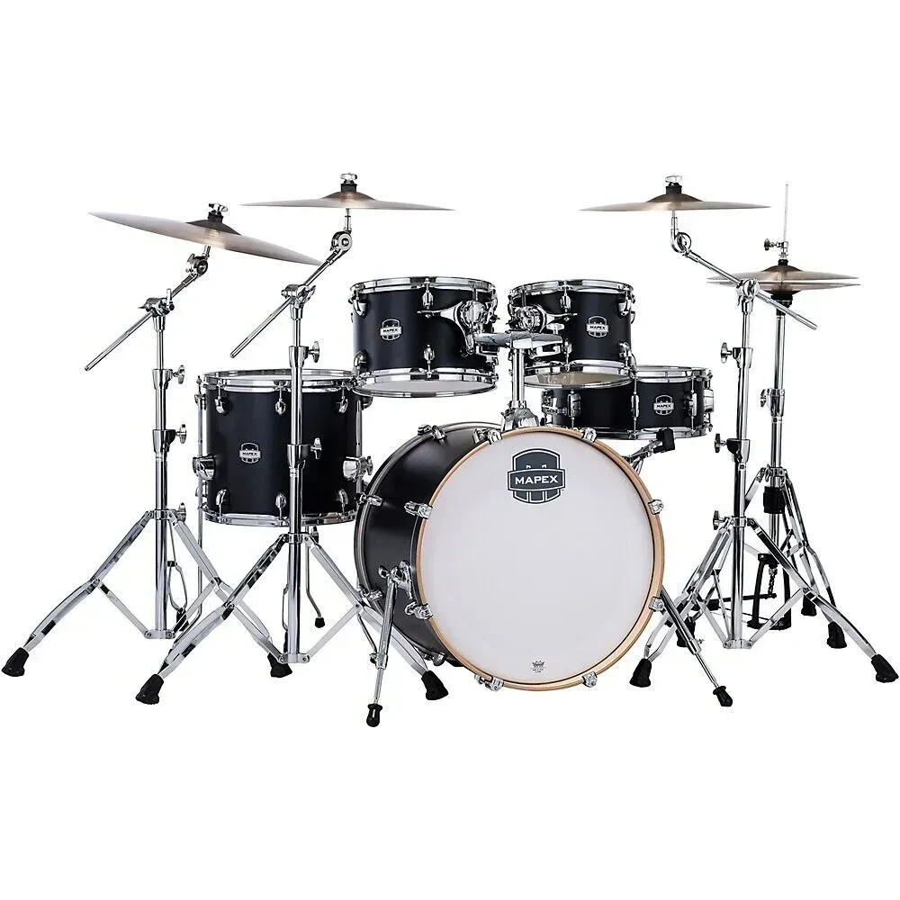 Ударная установка Mapex Mars Maple Fusion (набор, 5 шт.) 20" бас-барабан, тома 10"/12", напольный том 14", малый 14"x5.5", цвет: черный матовый