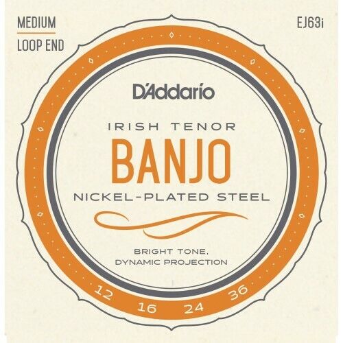Струны для банджо Daddario EJ63i Irish Tenor Banjo Strings nickel wound