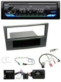 JVC Bluetooth DAB USB Lenkrad Autoradio für Opel Antara Astra H Zafira B charcoa
