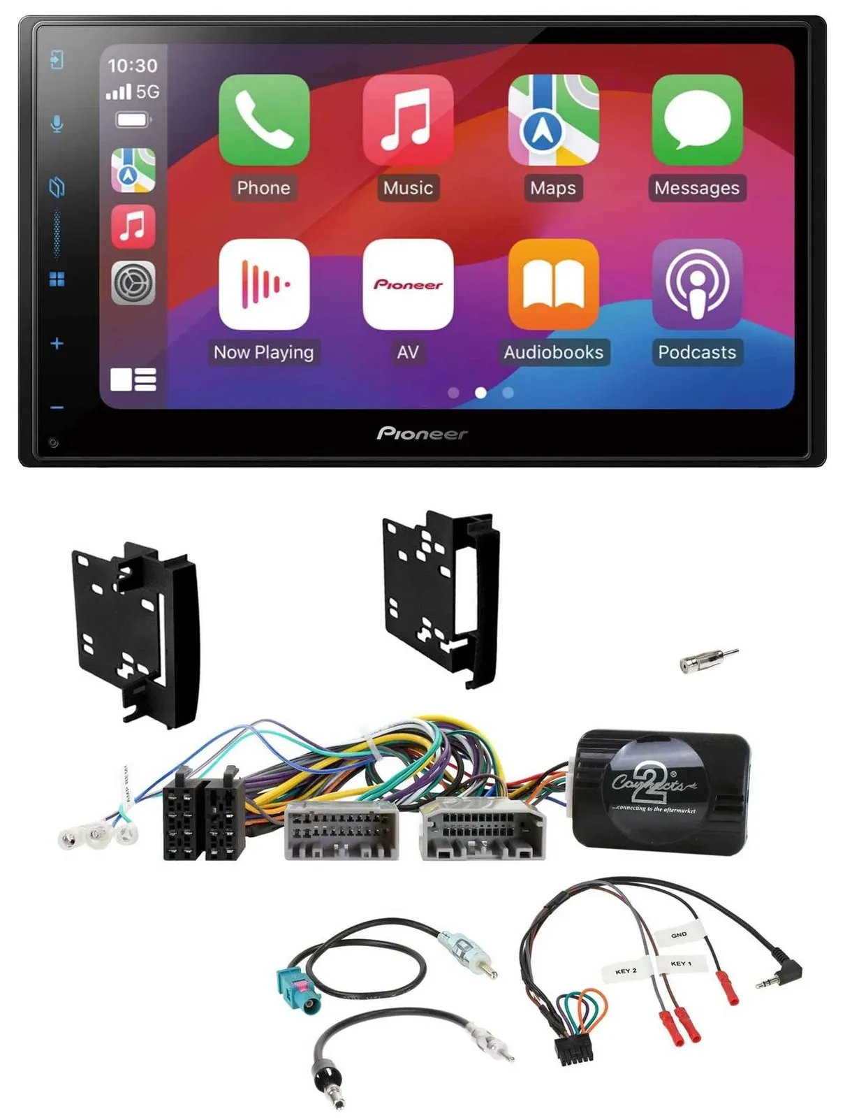 Pioneer DAB USB Lenkrad Bluetooth 2DIN Autoradio für Chrysler Dodge Jeep
