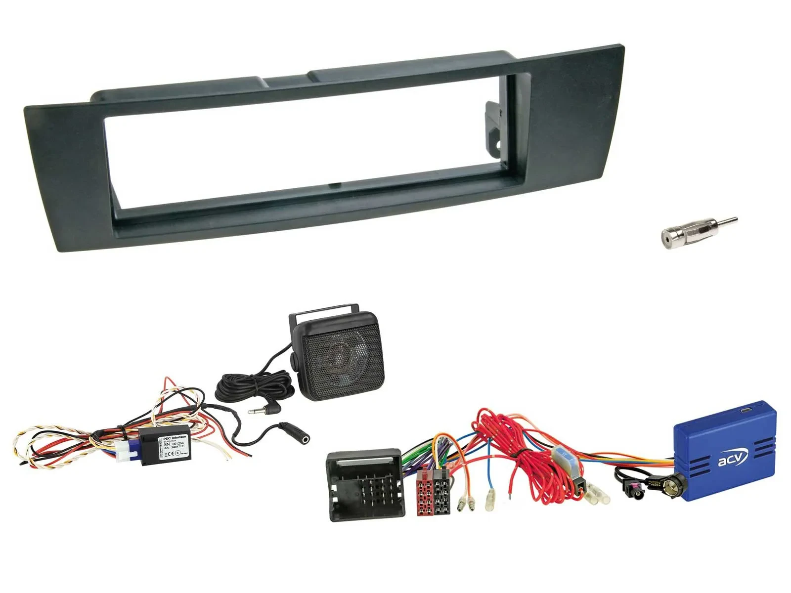 Einbauset CAN-Bus DIN Autoradio für BMW 1er E87 2004-2013 BONG BOX schwarz