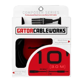 Коммутационный кабель Gator GCWC-XLR-10MTRS Composer Series Balanced Black 3 м