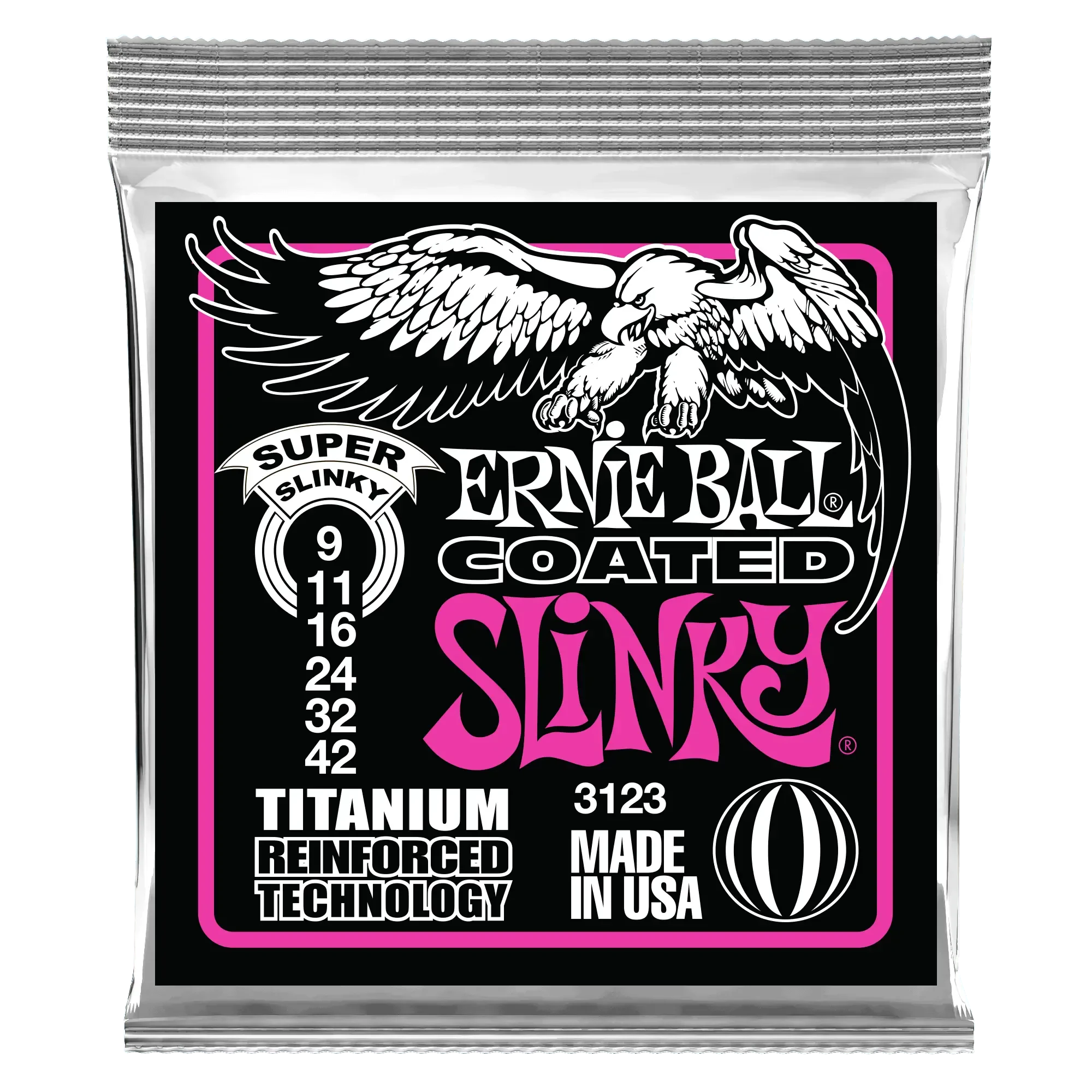 Струны для электрогитары Ernie Ball 3123 Slinky RPS Titanium 9-42