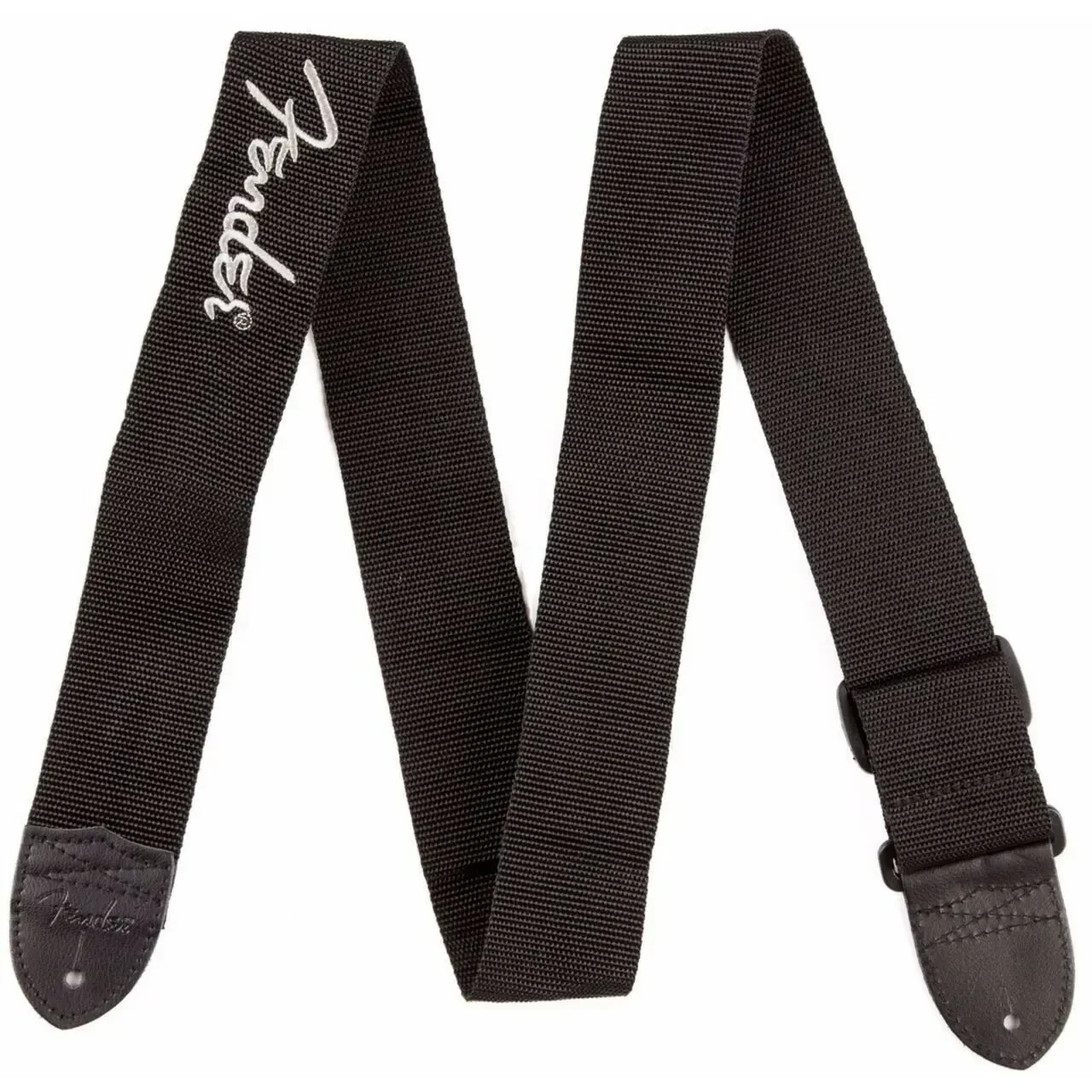 Ремень для гитары Fender 2" Poly Adjustable Electric Guitar Strap Black Grey Logo