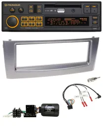 Автомагнитола Pioneer DAB, USB, Bluetooth для Fiat Grande Punto 2006–2010, серый