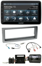 Blaupunkt USB DAB SD Lenkrad Bluetooth Autoradio für Citroen C5 ab 2005 grau-met