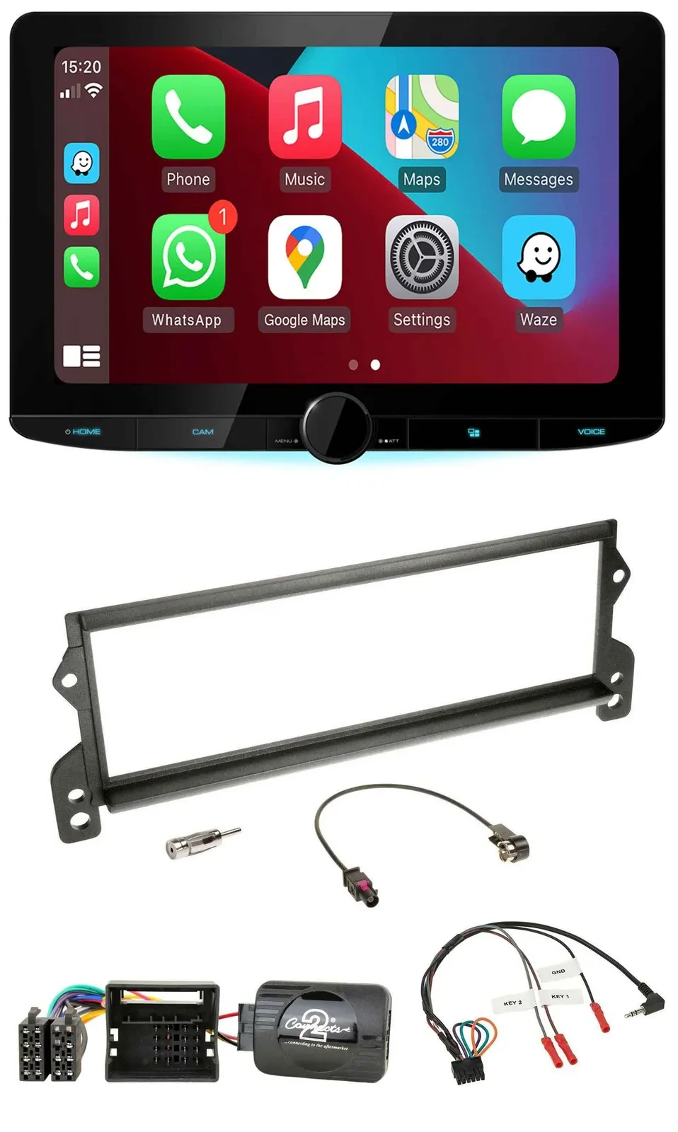 Kenwood Lenkrad USB DAB Bluetooth Autoradio für Mini (2001-2006 MOST)