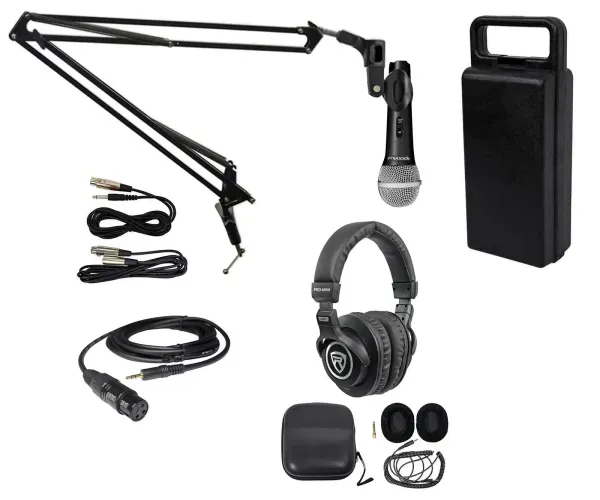 Вокальный микрофон Rockville RMC-XLR Black с аксессуарами