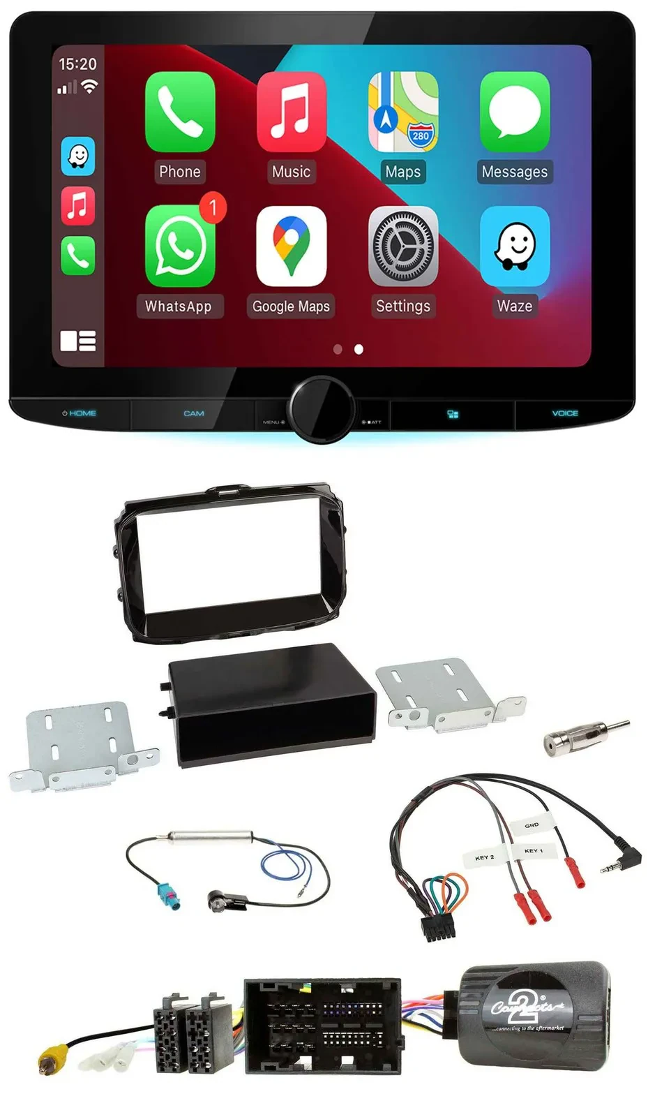 Kenwood Lenkrad USB DAB Bluetooth Autoradio für Alfa Giulietta 13-21 piano-schwa