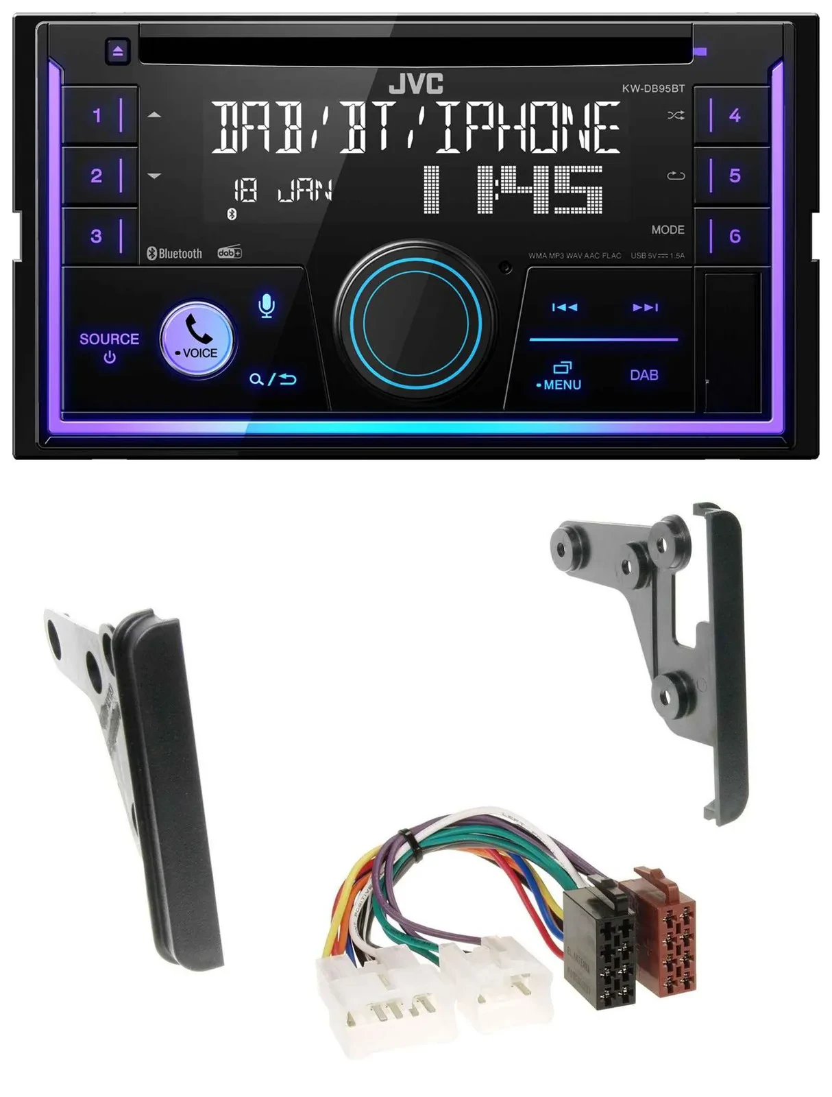 JVC MP3 USB 2DIN DAB Bluetooth CD Autoradio für Toyota 4Runner 03-09 Echo 00-05