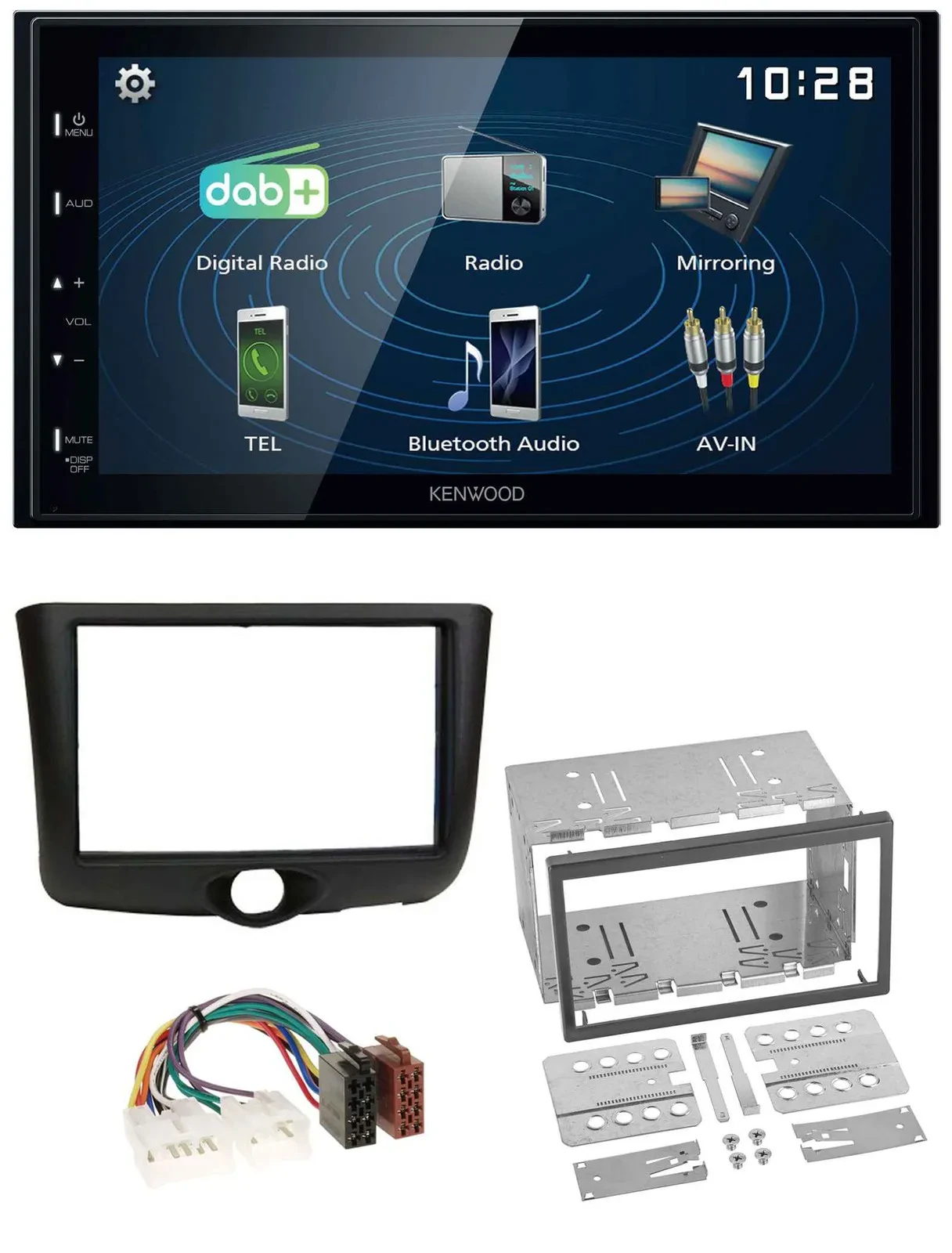 Kenwood 2DIN Bluetooth MP3 USB DAB Autoradio für Toyota Yaris (1999-2003)