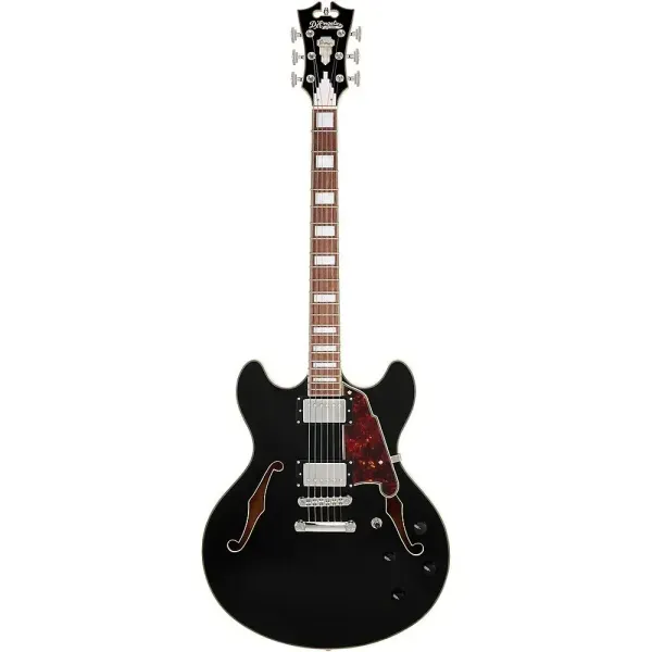 Электрогитара полуакустическая D'Angelico Premier DC Semi-Hollow Solid Black