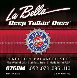 Струны для бас-гитары La Bella Deep Talkin' Bass 0760M 52-110