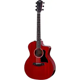 Электроакустическая гитара Taylor 224ce DLX Limited-Edition Grand Auditorium A/E Guitar Transparent Red