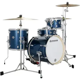 Барабанная установка Ludwig Breakbeats by Questlove (набор, 4 шт.) 16x14"/10x7"/13x13"/14x5", цвет Deep Blue Sparkle, с сумками