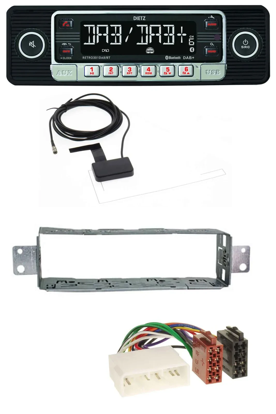 Dietz DAB Bluetooth USB MP3 Autoradio für Daewoo Lanos Nubria Leganza Matiz