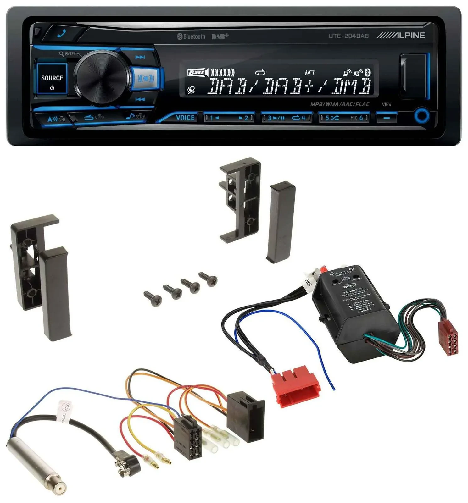 Alpine USB Bluetooth DAB MP3 Autoradio für Audi A2 A3 8L A6 C5 A4 B5 Bose Aktivs