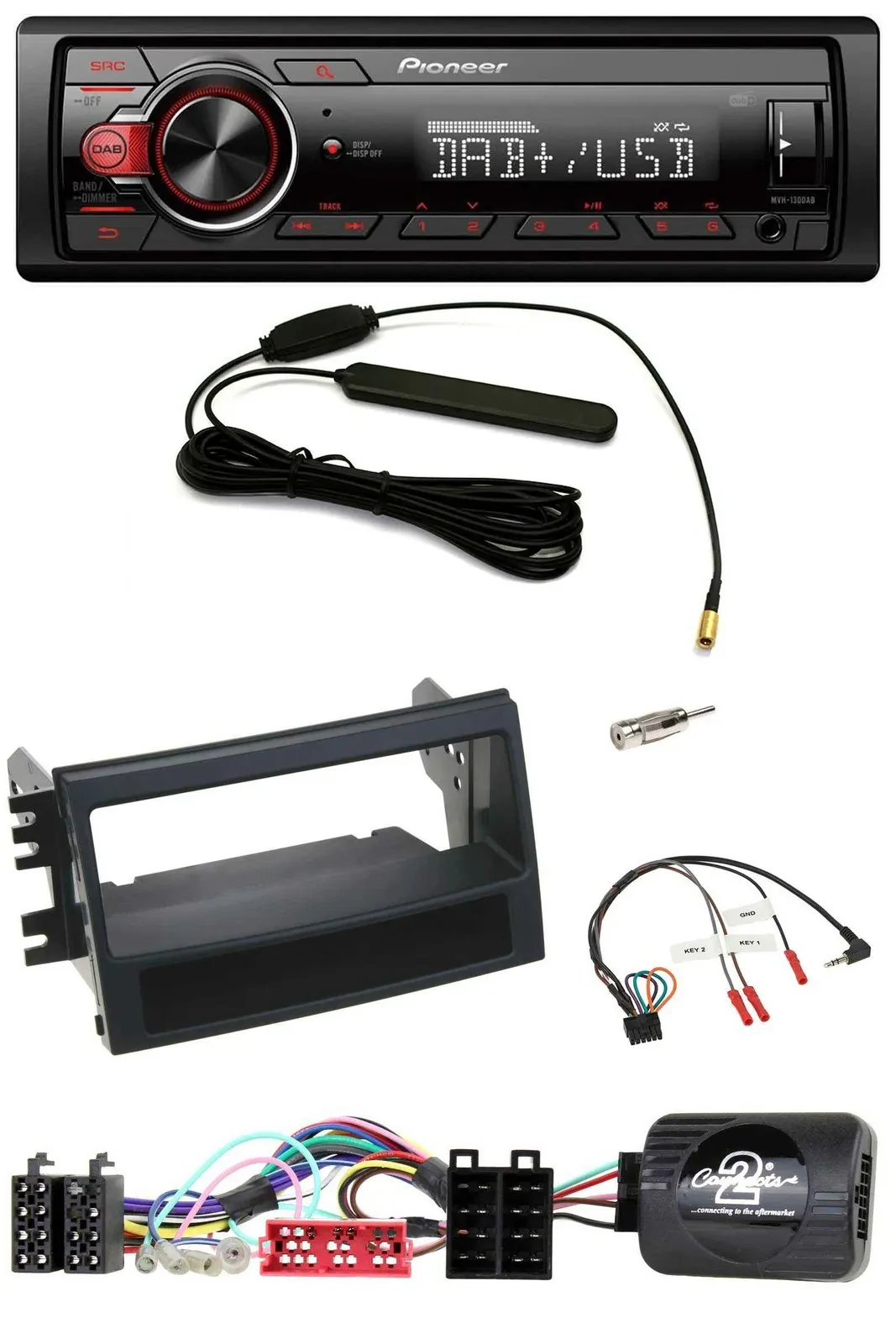 Автомагнитола Pioneer 1DIN DAB MP3 USB для Kia Soul (2009–2011), совместима с кнопками на руле