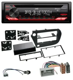 JVC CD DAB USB Bluetooth MP3 Autoradio für Honda Insight (ZE2, 2009-2013)