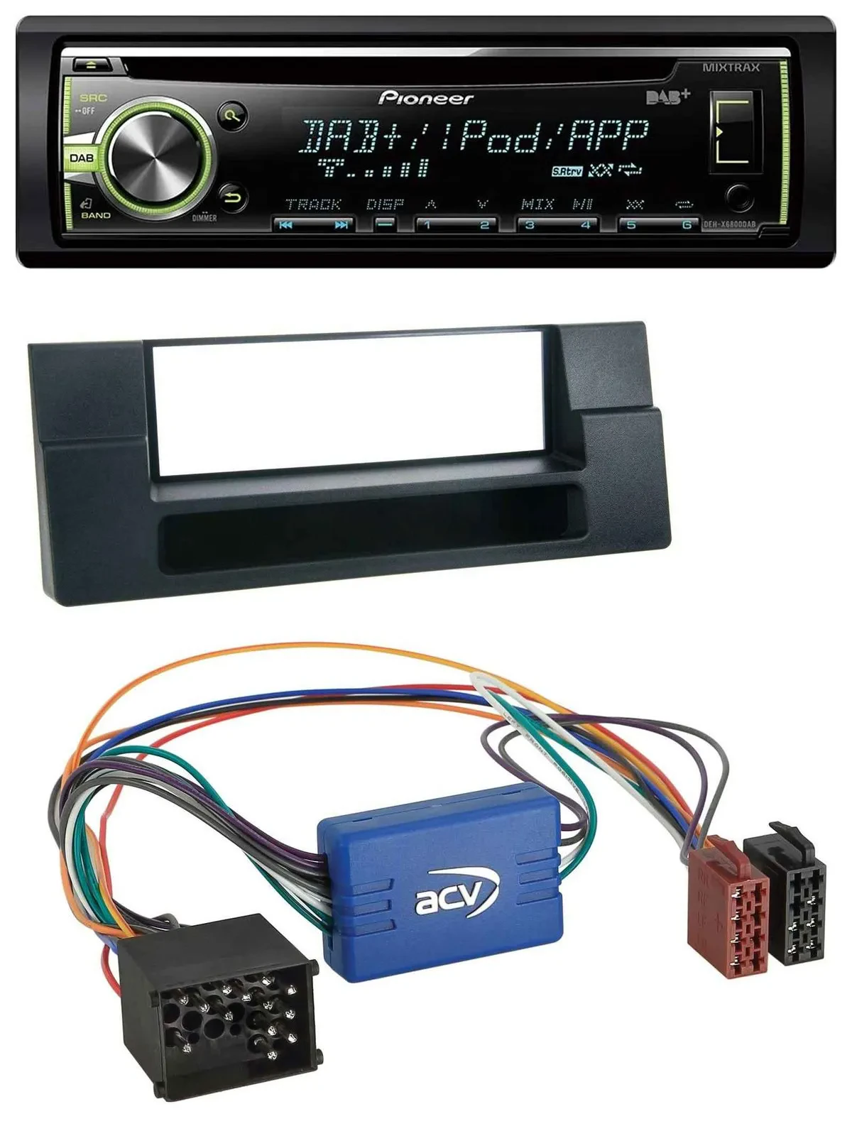 Pioneer DAB USB MP3 AUX CD Autoradio für BMW 5er E39 X5 E53 Ablagefach Aktivsyst
