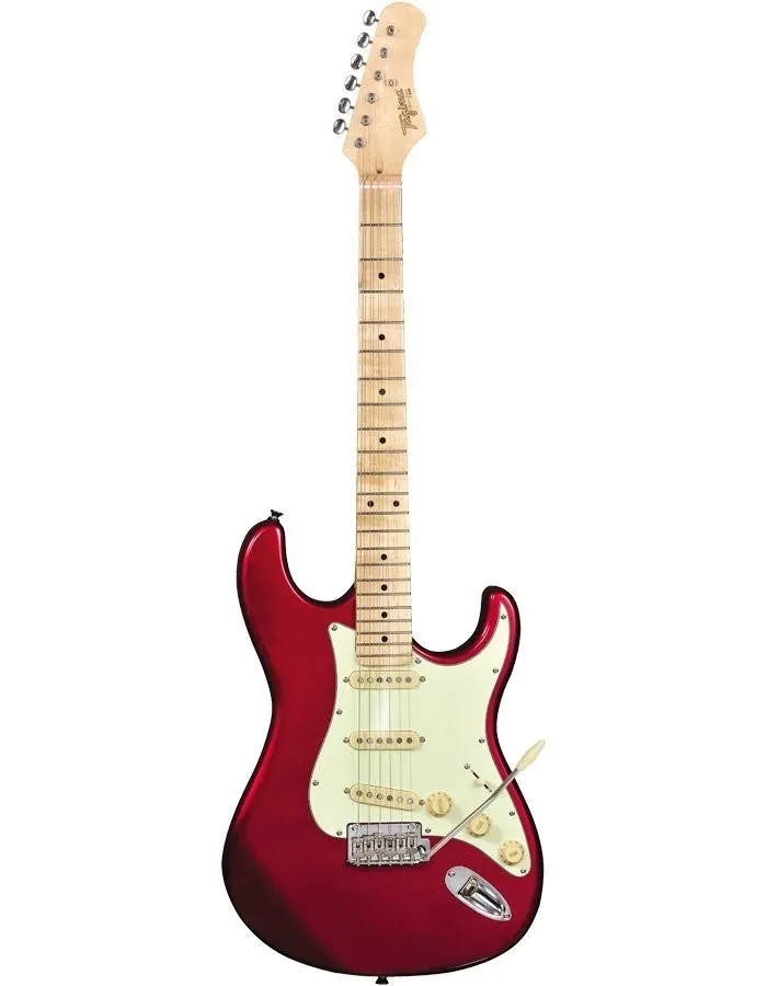 Tagima TG 500-CA-DF/WH Electric Guitar in Candy Apple Red w/white guard -B Stock