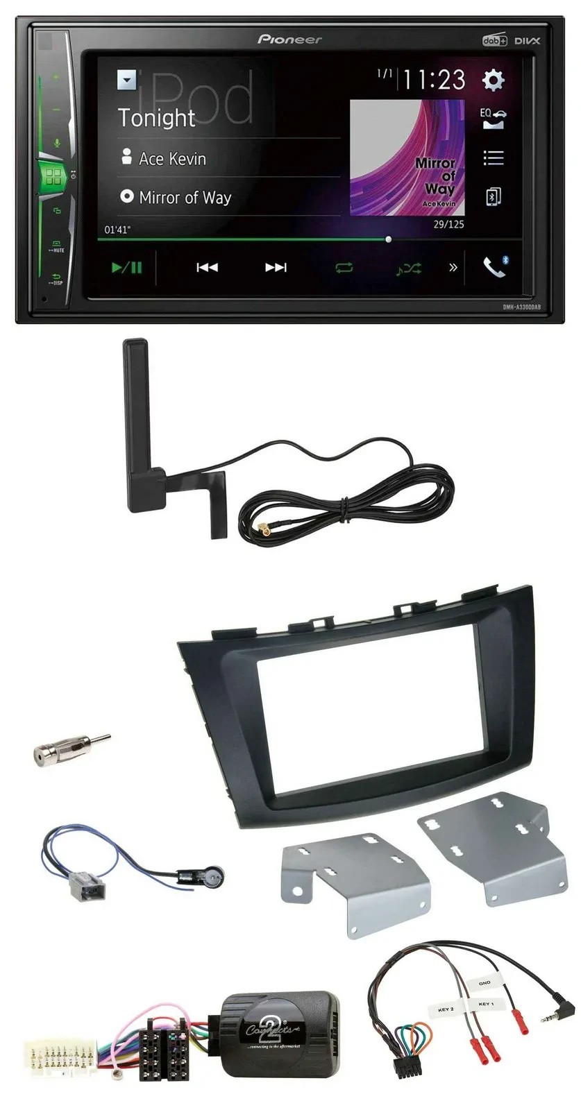 Автомагнитола для Suzuki Swift (с 2011) Pioneer 2DIN, DAB, Bluetooth, MP3