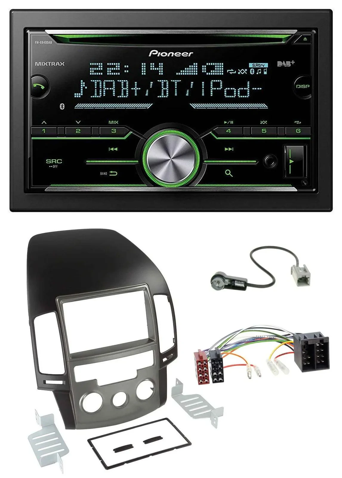 Автомагнитола для Hyundai i30 Pioneer 2 DIN, Bluetooth, CD, USB, DAB (с 2008)