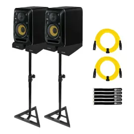 KRK V6 Series 5 6.5" Powered Studio Monitor 2-Pack with Stands Package