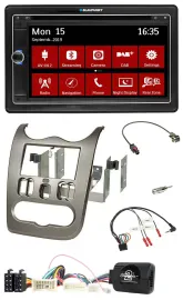 Blaupunkt TMC USB Lenkrad Bluetooth DAB 2DIN Navigation für Dacia ab 2012 dunkel