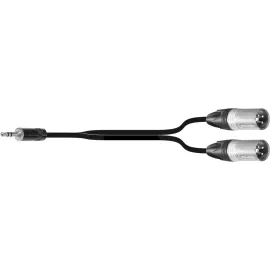 MUSIC STORE MTP2.0PX3,5MMX-1-2Y Ad-Kabel 3,5 SteKliStecker 2xXLRm 2m Y