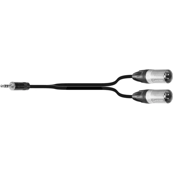 MUSIC STORE MTP2.0PX3,5MMX-1-2Y Ad-Kabel 3,5 SteKliStecker 2xXLRm 2m Y