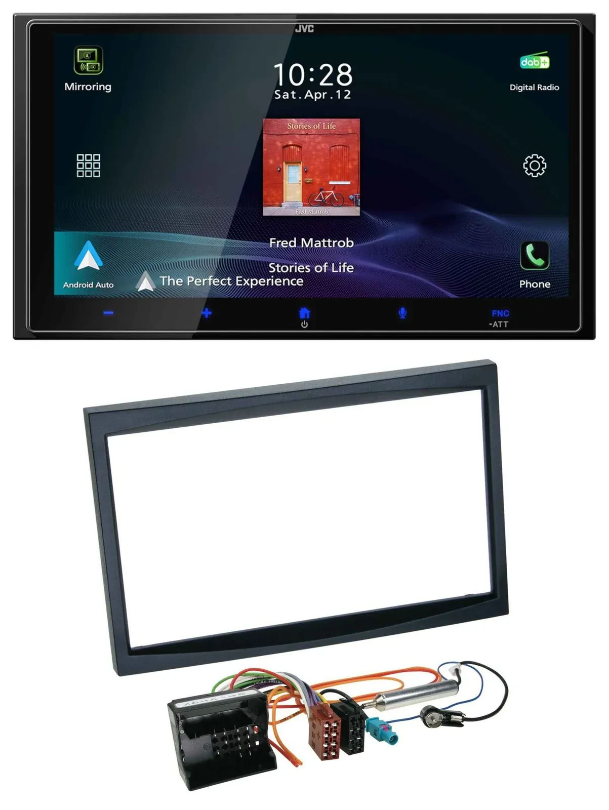 JVC USB Bluetooth 2DIN DAB MP3 Autoradio für Citroen C3 C2 Berlingo Jumpy schwar
