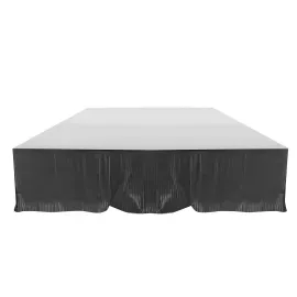 ProX XSQ-SKIRT48 Polyester 48" Black Fabric Stage Skirt for XSQ-Stages idjnow