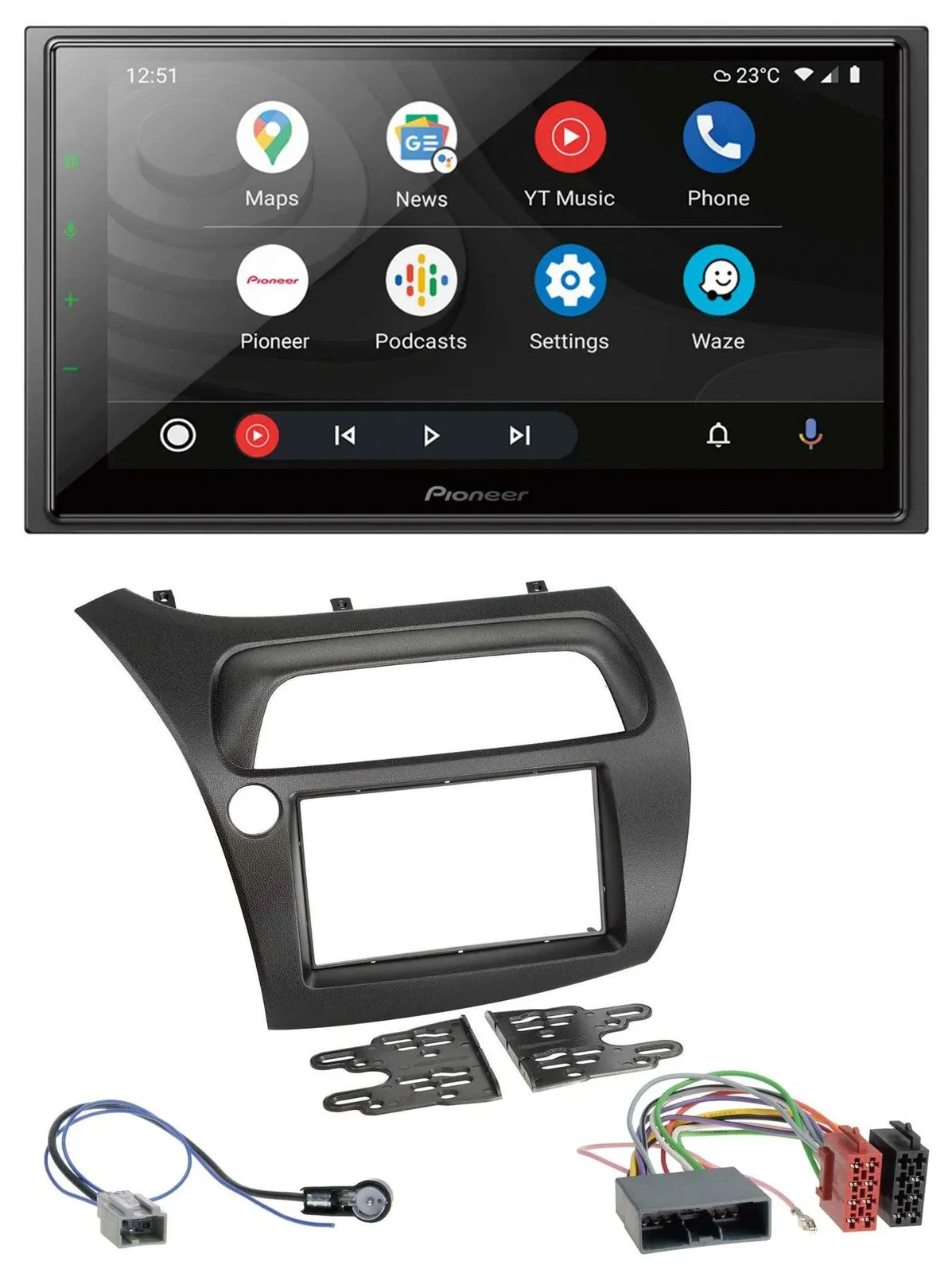 Pioneer USB 2DIN DAB MP3 Bluetooth Autoradio für Honda Civic (2006-2012)